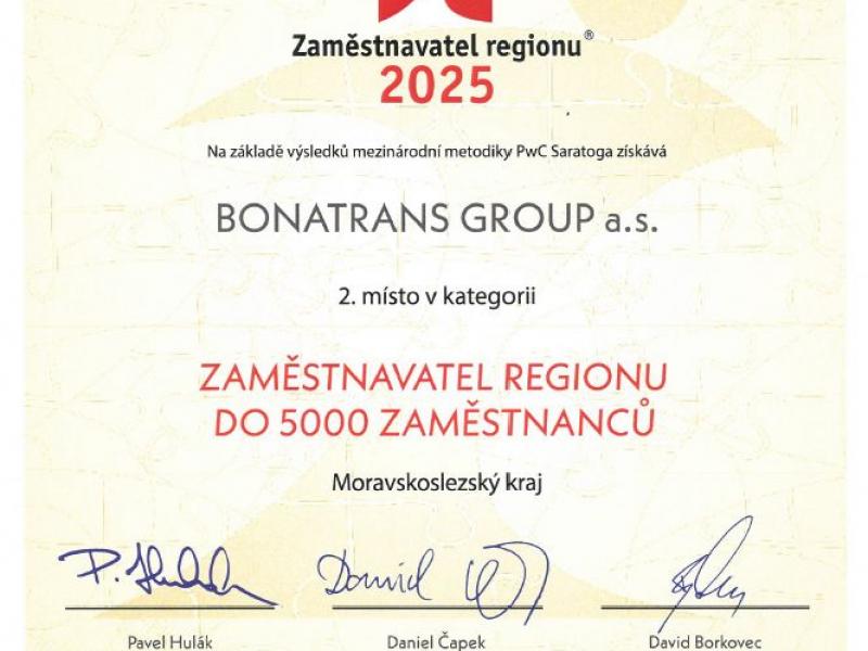 News - 2. místo v soutěži Zaměstnavatel roku 2025
